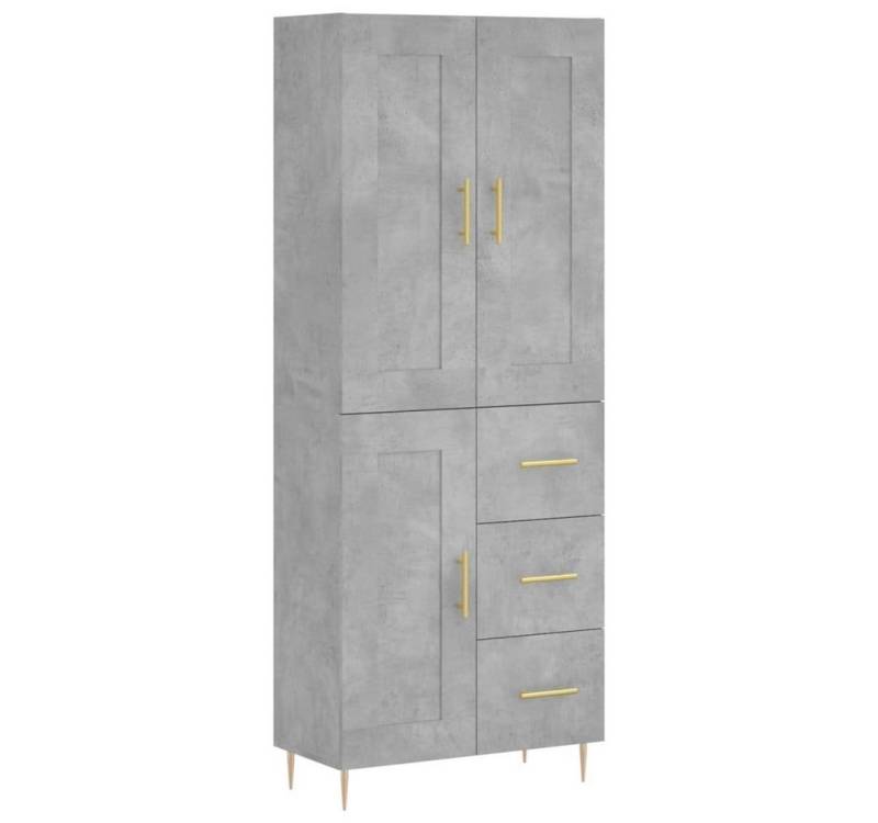 furnicato Sideboard Highboard Betongrau 69,5x34x180 cm Holzwerkstoff (1 St) von furnicato
