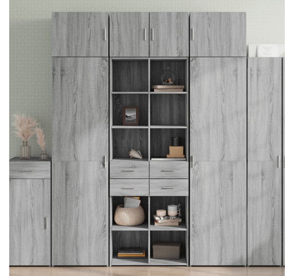 furnicato Sideboard Highboard Betongrau 70x42,5x185 cm Holzwerkstoff (1 St) von furnicato