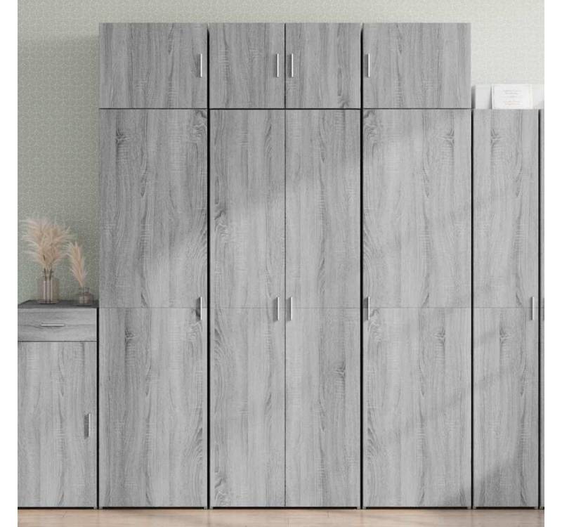 furnicato Sideboard Highboard Grau Sonoma 70x42,5x185 cm Holzwerkstoff (1 St) von furnicato