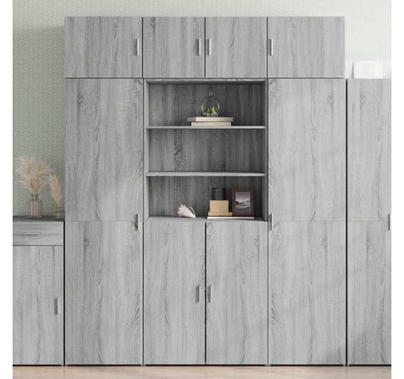 furnicato Sideboard Highboard Grau Sonoma 80x42,5x185 cm Holzwerkstoff (1 St) von furnicato