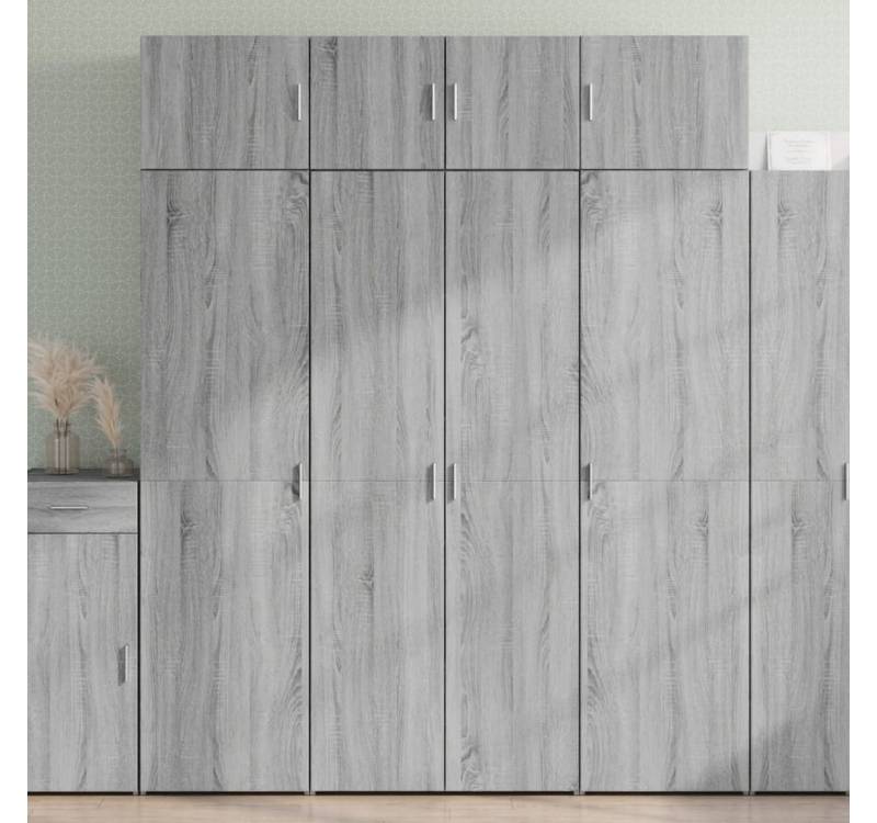 furnicato Sideboard Highboard Grau Sonoma 80x42,5x185 cm Holzwerkstoff (1 St) von furnicato