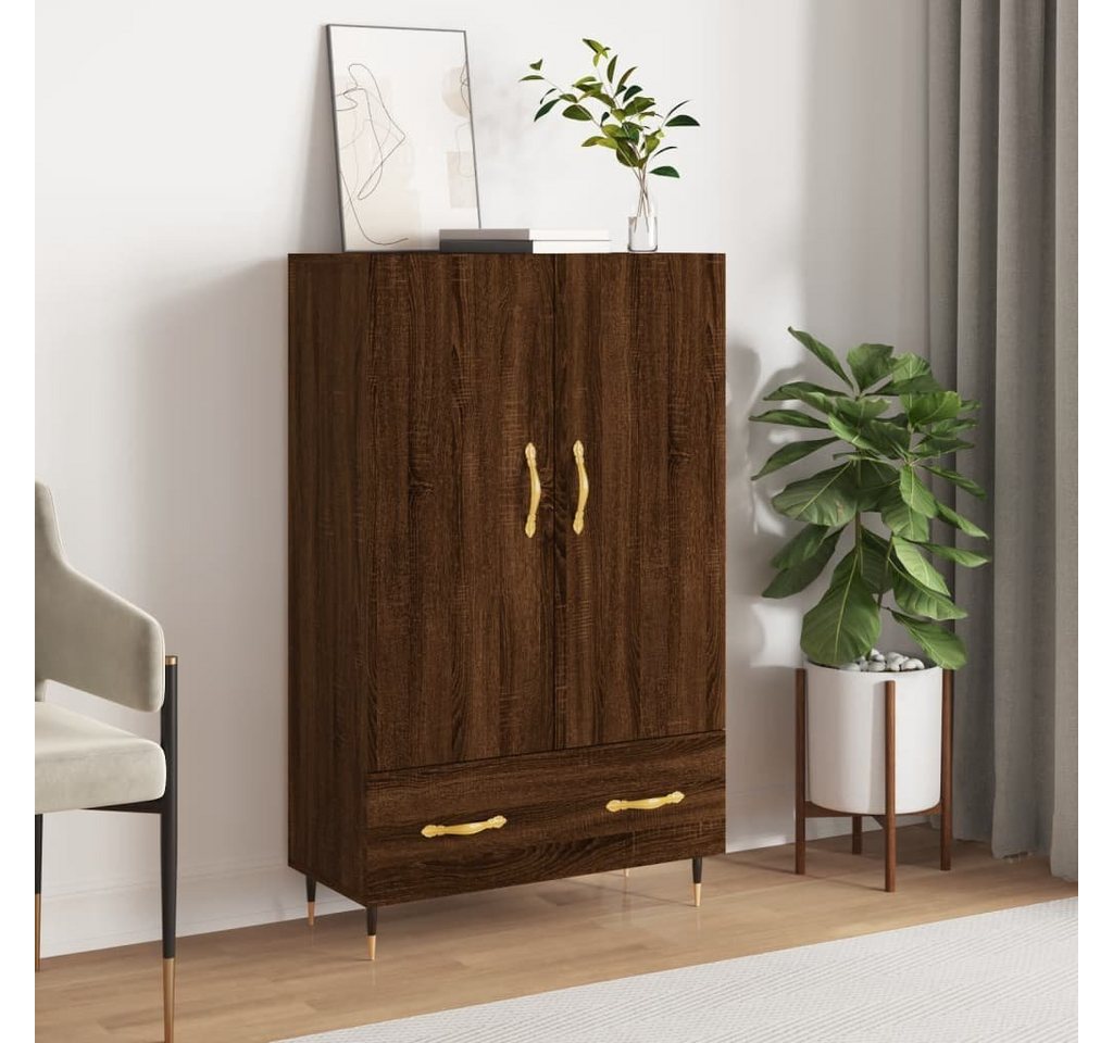 furnicato Sideboard Highboard Braun Eichen-Optik 69,5x31x115 cm Holzwerkstoff von furnicato