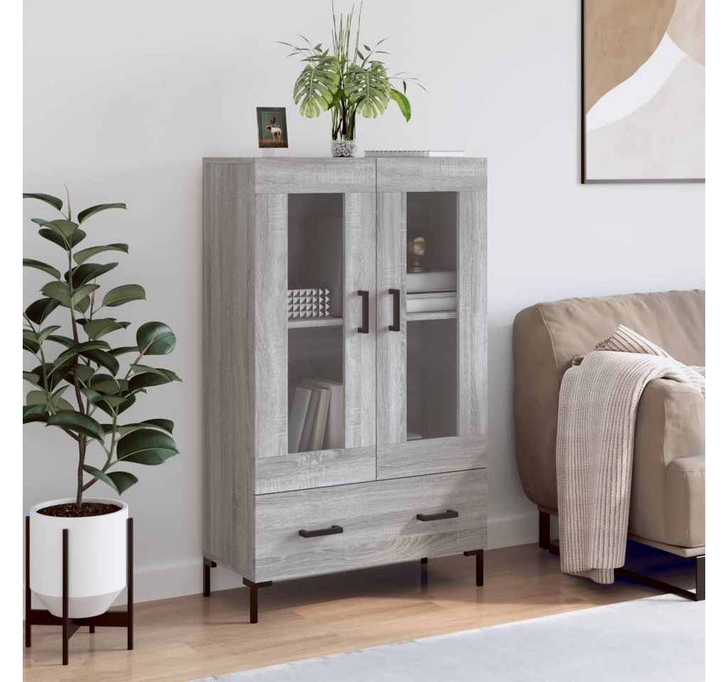 furnicato Sideboard Highboard Grau Sonoma 69,5x31x115 cm Holzwerkstoff von furnicato