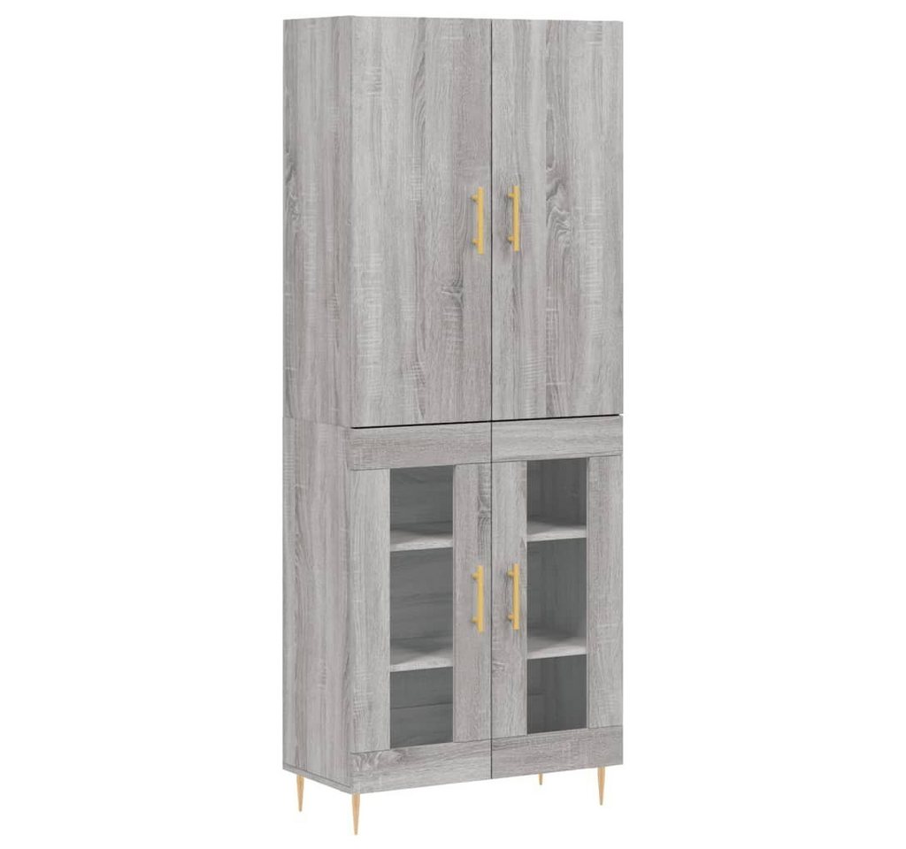 furnicato Sideboard Highboard Grau Sonoma 69,5x34x180 cm Holzwerkstoff (1 St) von furnicato