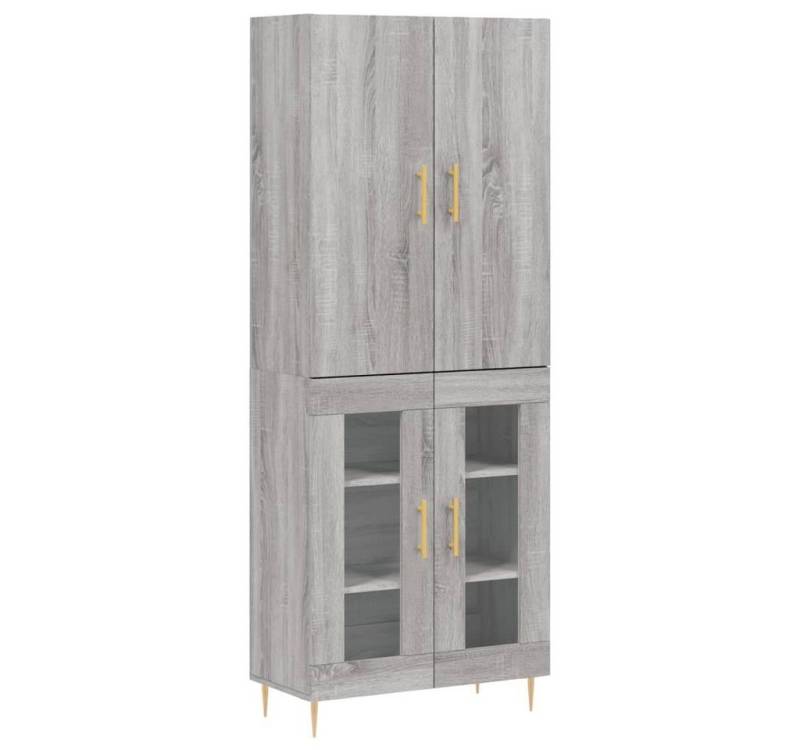 furnicato Sideboard Highboard Grau Sonoma 69,5x34x180 cm Holzwerkstoff (1 St) von furnicato