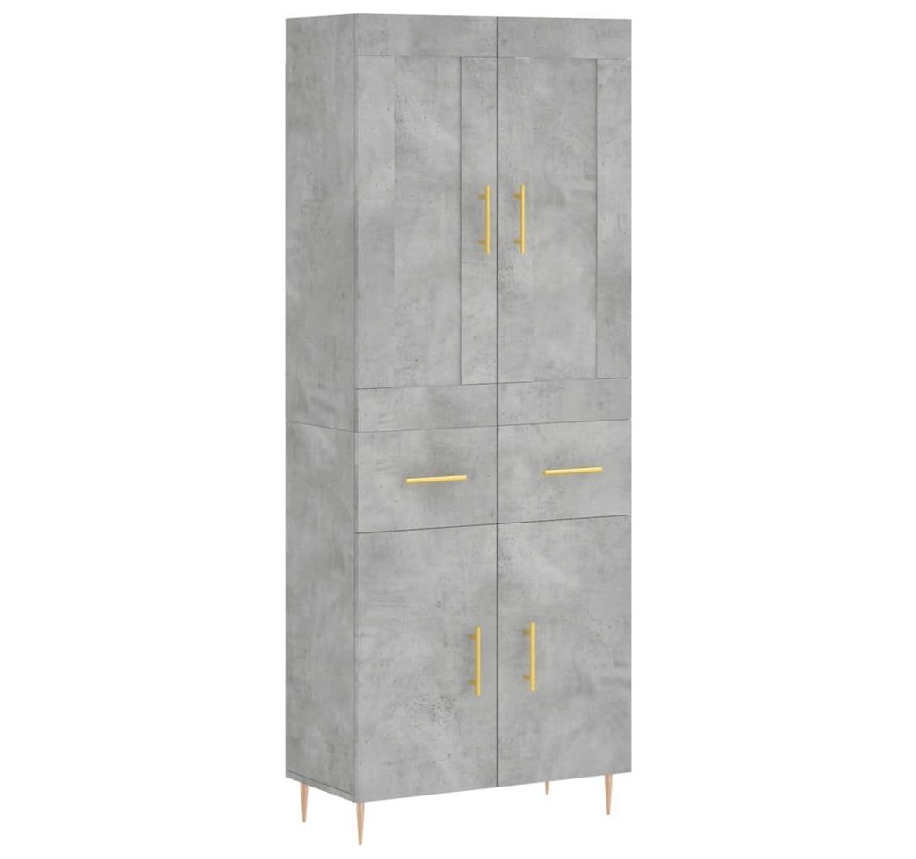 furnicato Sideboard Highboard Betongrau 69,5x34x180 cm Holzwerkstoff (1 St) von furnicato