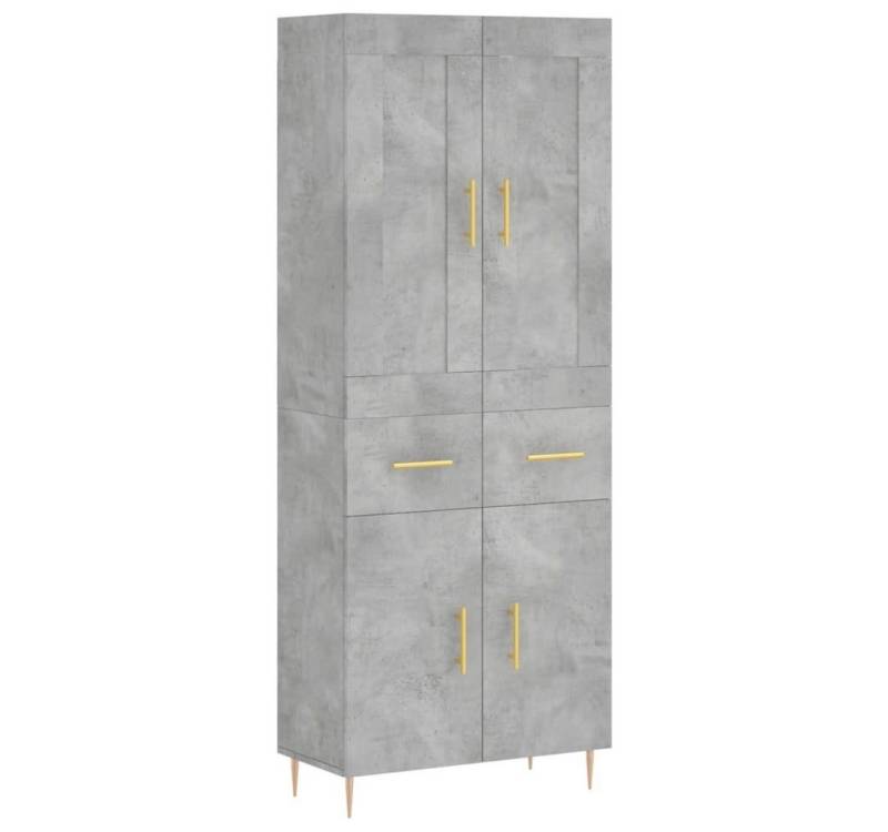furnicato Sideboard Highboard Betongrau 69,5x34x180 cm Holzwerkstoff (1 St) von furnicato