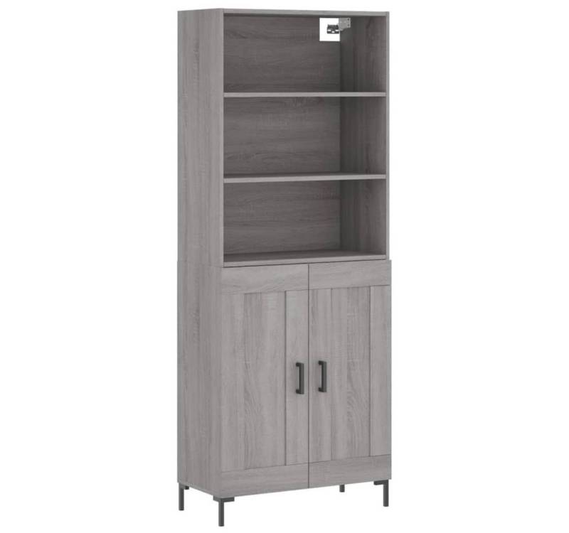 furnicato Sideboard Highboard Grau Sonoma 69,5x34x180 cm Holzwerkstoff (1 St) von furnicato