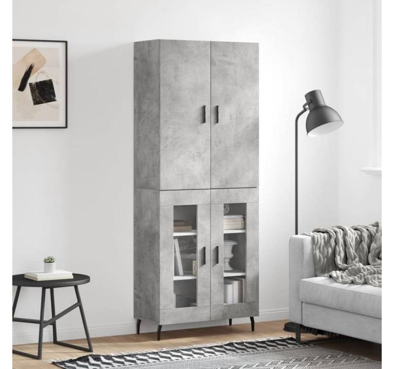 furnicato Sideboard Highboard Betongrau 69,5x34x180 cm Holzwerkstoff (1 St) von furnicato