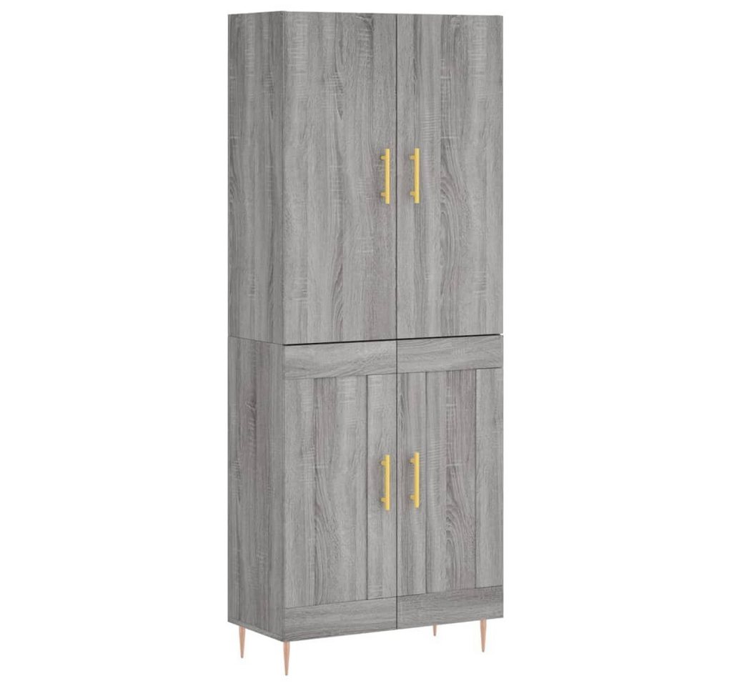 furnicato Sideboard Highboard Grau Sonoma 69,5x34x180 cm Holzwerkstoff (1 St) von furnicato