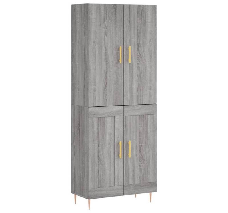 furnicato Sideboard Highboard Grau Sonoma 69,5x34x180 cm Holzwerkstoff (1 St) von furnicato