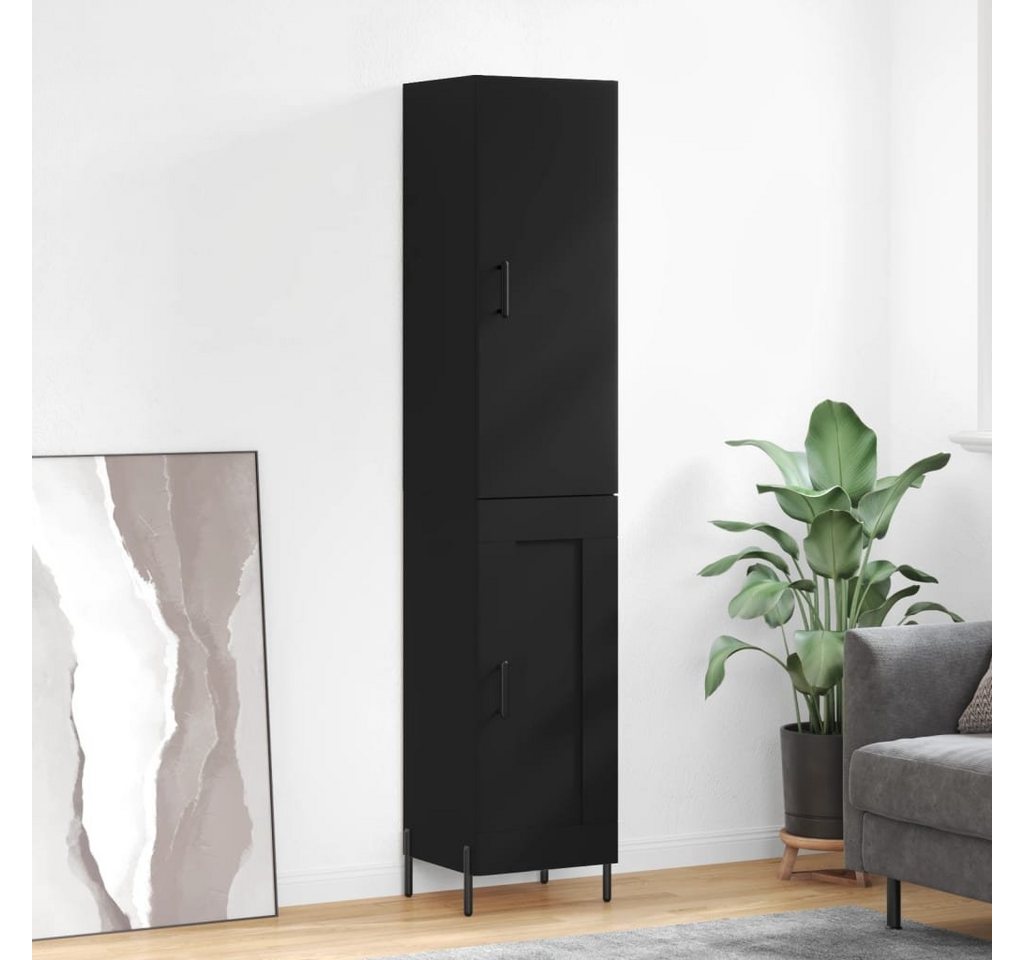 furnicato Sideboard Highboard Schwarz 34,5x34x180 cm Holzwerkstoff von furnicato