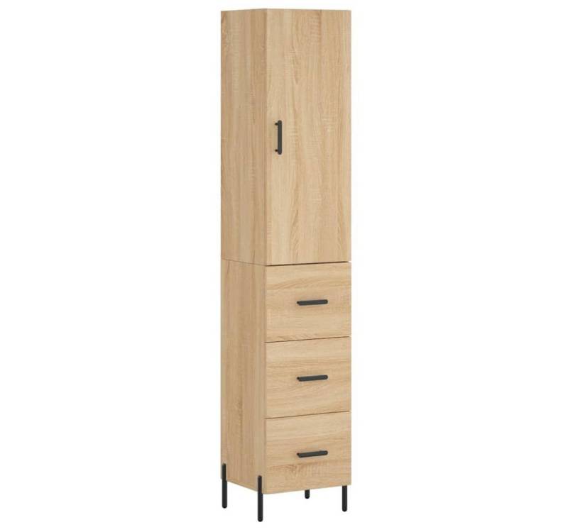 furnicato Sideboard Highboard Sonoma-Eiche 34,5x34x180 cm Holzwerkstoff (1 St) von furnicato