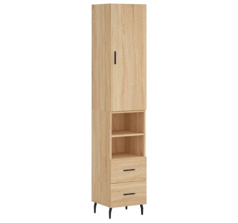 furnicato Sideboard Highboard Sonoma-Eiche 34,5x34x180 cm Holzwerkstoff (1 St) von furnicato