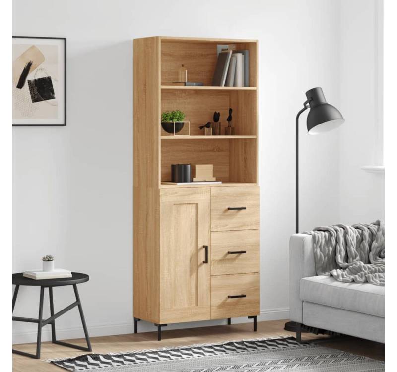 furnicato Sideboard Highboard Sonoma-Eiche 69,5x34x180 cm Holzwerkstoff (1 St) von furnicato