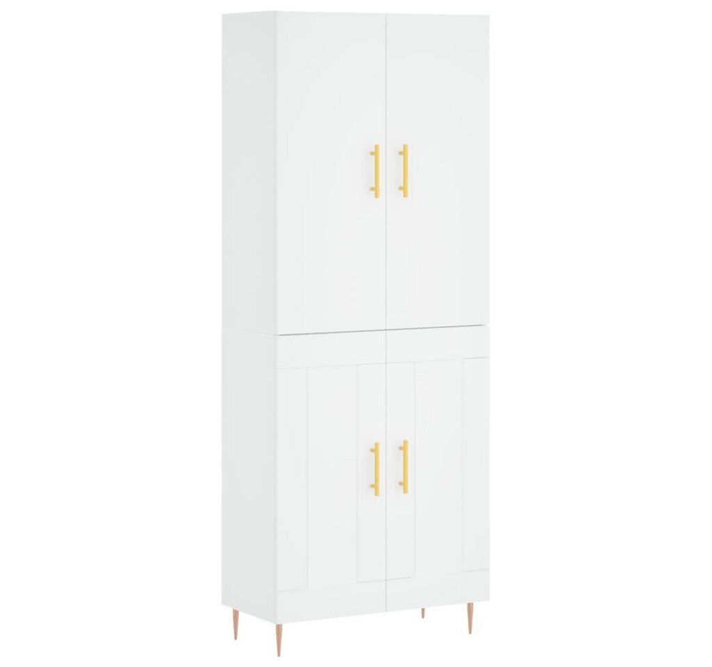 furnicato Sideboard Highboard Weiß 69,5x34x180 cm Holzwerkstoff (1 St) von furnicato