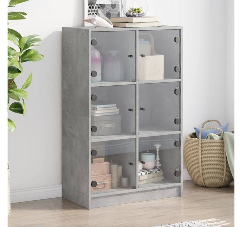 furnicato Sideboard Highboard mit Türen Betongrau 68x37x109 cm Holzwerkstoff (1 St) von furnicato