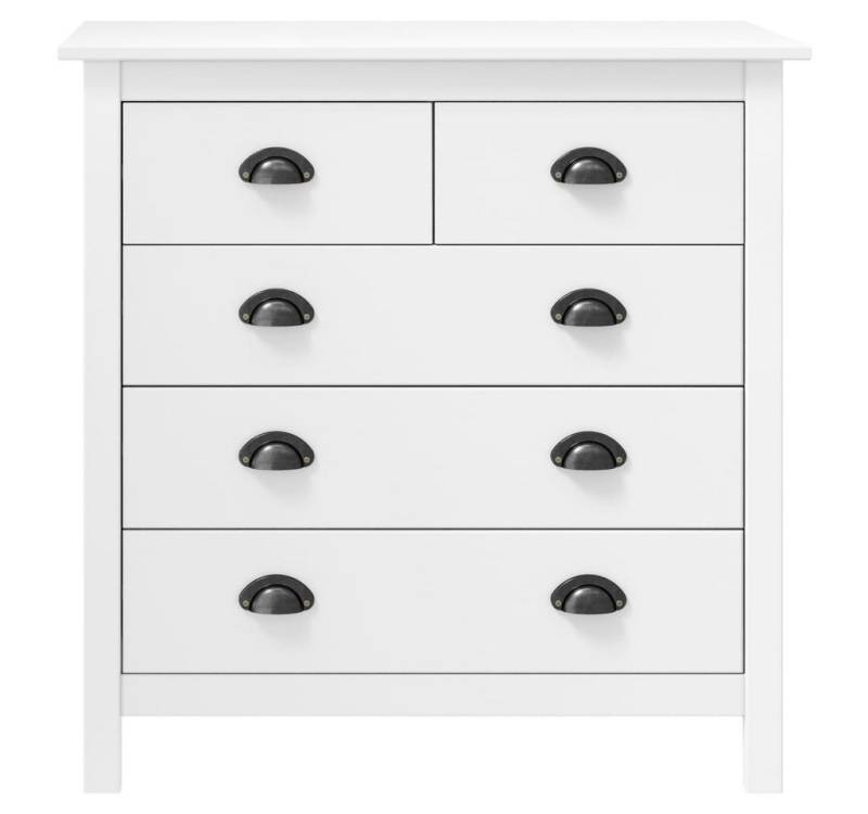 furnicato Sideboard Hill Weiß 79x40x80 cm Massivholz Kiefer (1 St) von furnicato