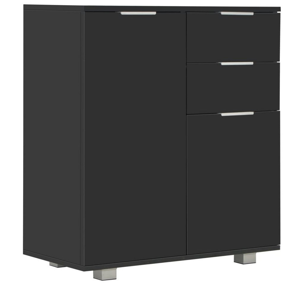 furnicato Sideboard Hochglanz-Schwarz 71x35x80 cm Holzwerkstoff (1 St) von furnicato