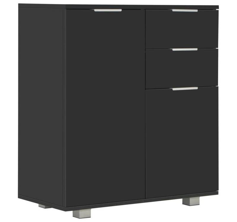 furnicato Sideboard Hochglanz-Schwarz 71x35x80 cm Holzwerkstoff (1 St) von furnicato