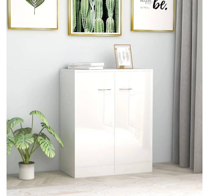 furnicato Sideboard Hochglanz-Weiß 60x30x75 cm Holzwerkstoff (1 St) von furnicato