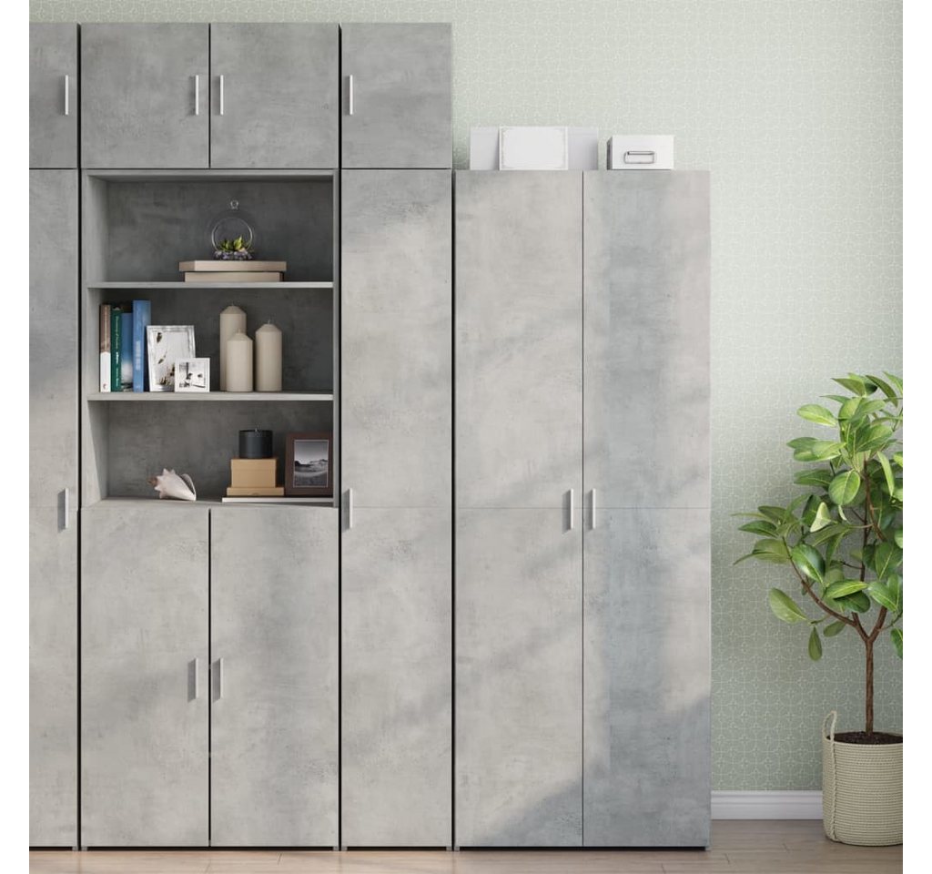 furnicato Sideboard Hochschrank Schmal Grau Sonoma 30x42,5x225 cm Holzwerkstoff (1 St) von furnicato