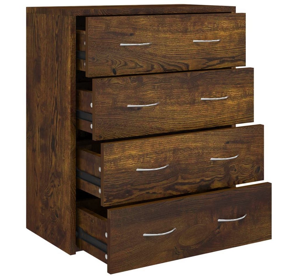 furnicato Sideboard Kommode mit 4 Schubladen 60x30,5x71 cm Räuchereiche (1 St) von furnicato