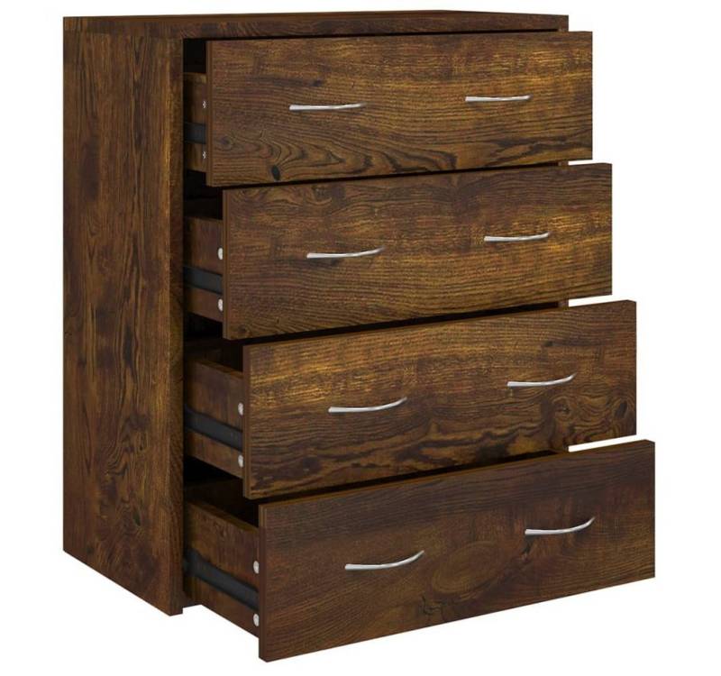 furnicato Sideboard Kommode mit 4 Schubladen 60x30,5x71 cm Räuchereiche (1 St) von furnicato