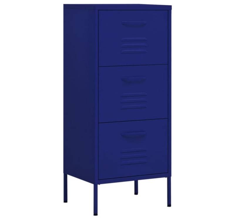 furnicato Sideboard Lagerschrank Marineblau 42,5x35x101,5 cm Stahl (1 St) von furnicato