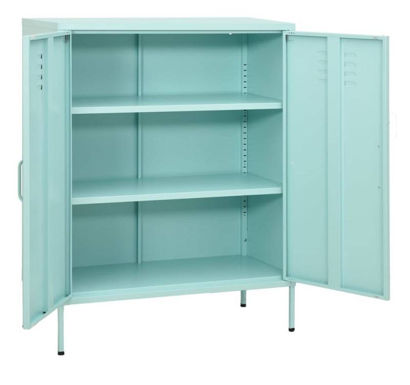 furnicato Sideboard Lagerschrank Minzgrün 80x35x101,5 cm Stahl (1 St) von furnicato