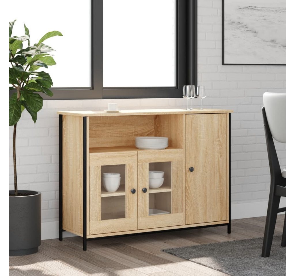 furnicato Sideboard Sonoma-Eiche 100x35x75 cm Holzwerkstoff (1 St) von furnicato