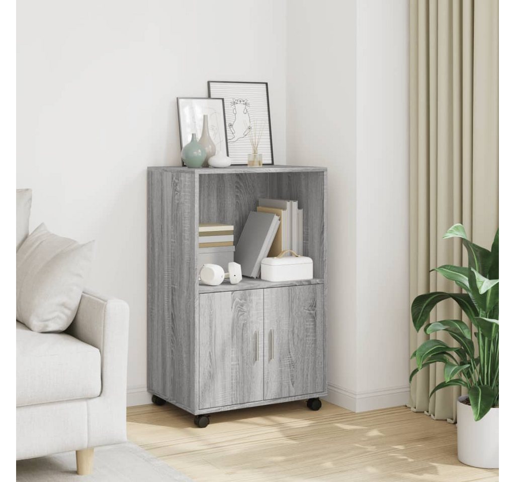 furnicato Sideboard Rollschrank Grau Sonoma 55x40x91 cm Holzwerkstoff (1 St) von furnicato