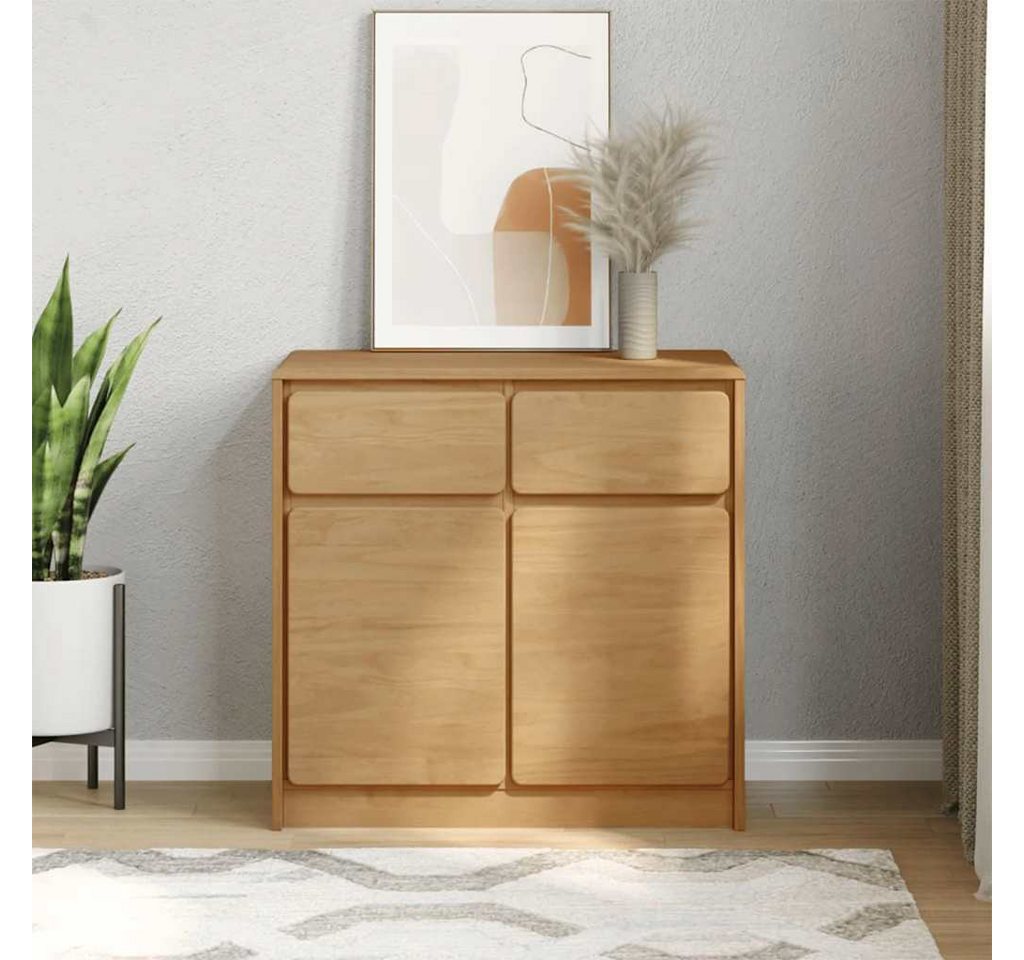 furnicato Sideboard SAUDA Eiche-Optik 80x43x75,5 cm Kiefernholz von furnicato