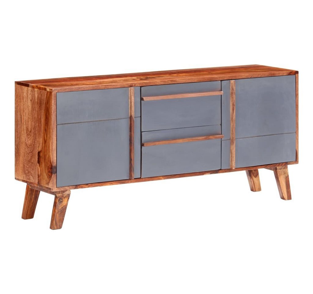 furnicato Sideboard Grau 120x30x55 cm Massivholz Palisander von furnicato