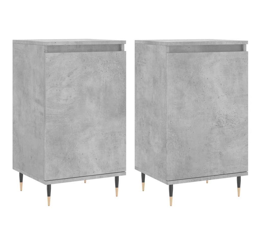 furnicato Sideboard Sideboards 2 Stk. Betongrau 40x35x70 cm Holzwerkstoff (2 St) von furnicato