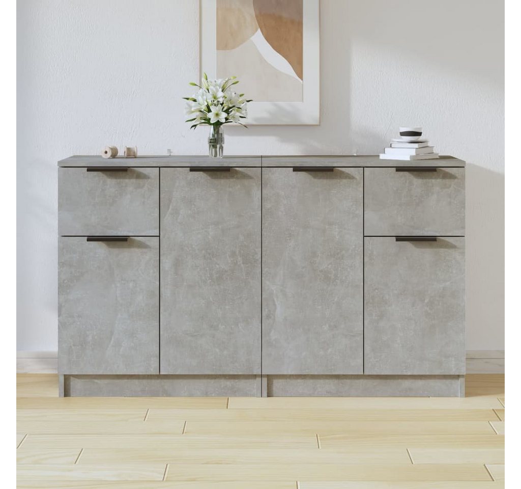 furnicato Sideboard Sideboards 2 Stk. Betongrau 60x30x70 cm Holzwerkstoff (1 St) von furnicato