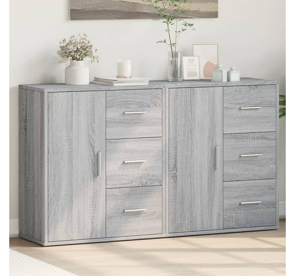 furnicato Sideboard Sideboards 2 Stk. Betongrau 60x31x70 cm Holzwerkstoff (1 St) von furnicato