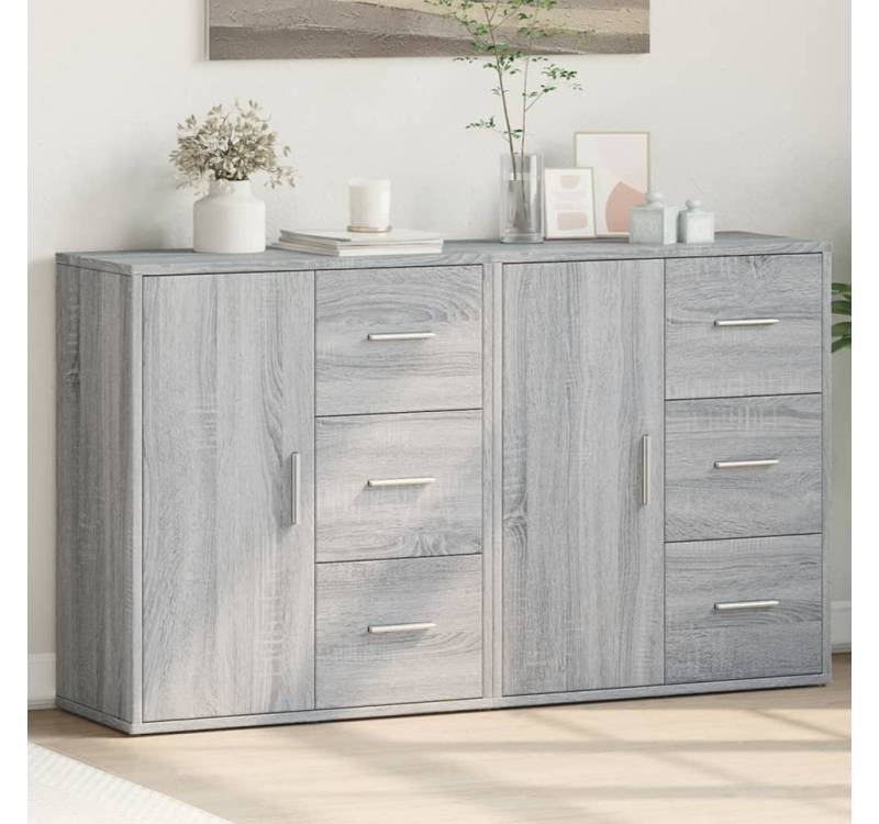 furnicato Sideboard Sideboards 2 Stk. Betongrau 60x31x70 cm Holzwerkstoff (1 St) von furnicato