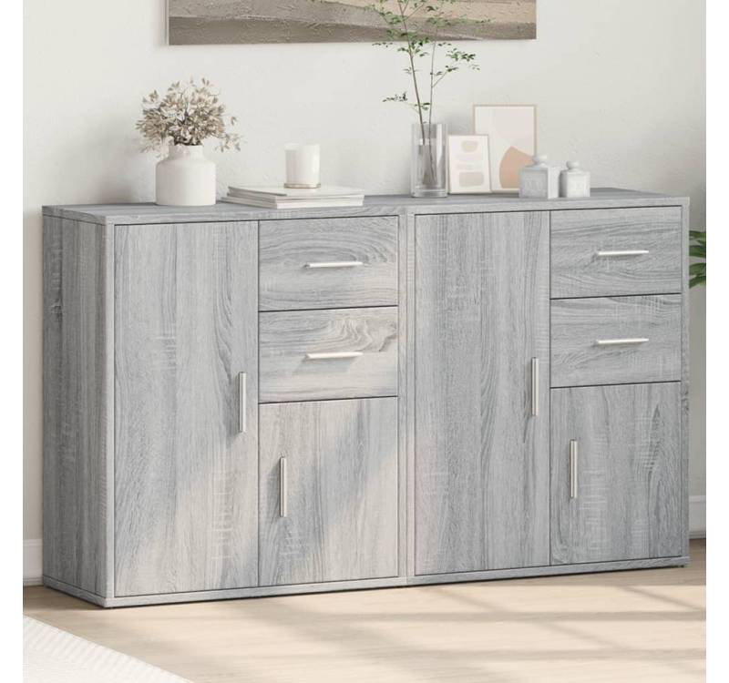 furnicato Sideboard Sideboards 2 Stk. Betongrau 60x31x70 cm Holzwerkstoff (1 St) von furnicato