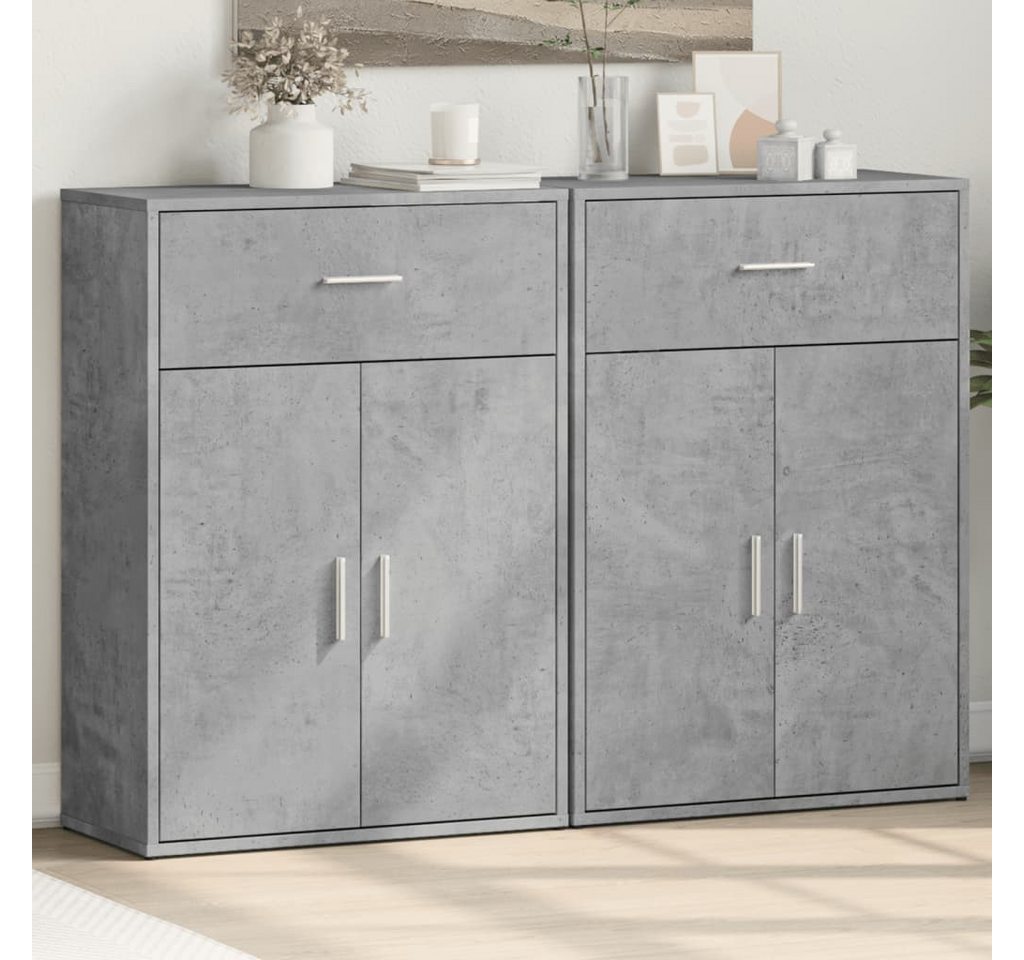 furnicato Sideboard Sideboards 2 Stk. Grau Sonoma 60x30x84 cm Holzwerkstoff (1 St) von furnicato