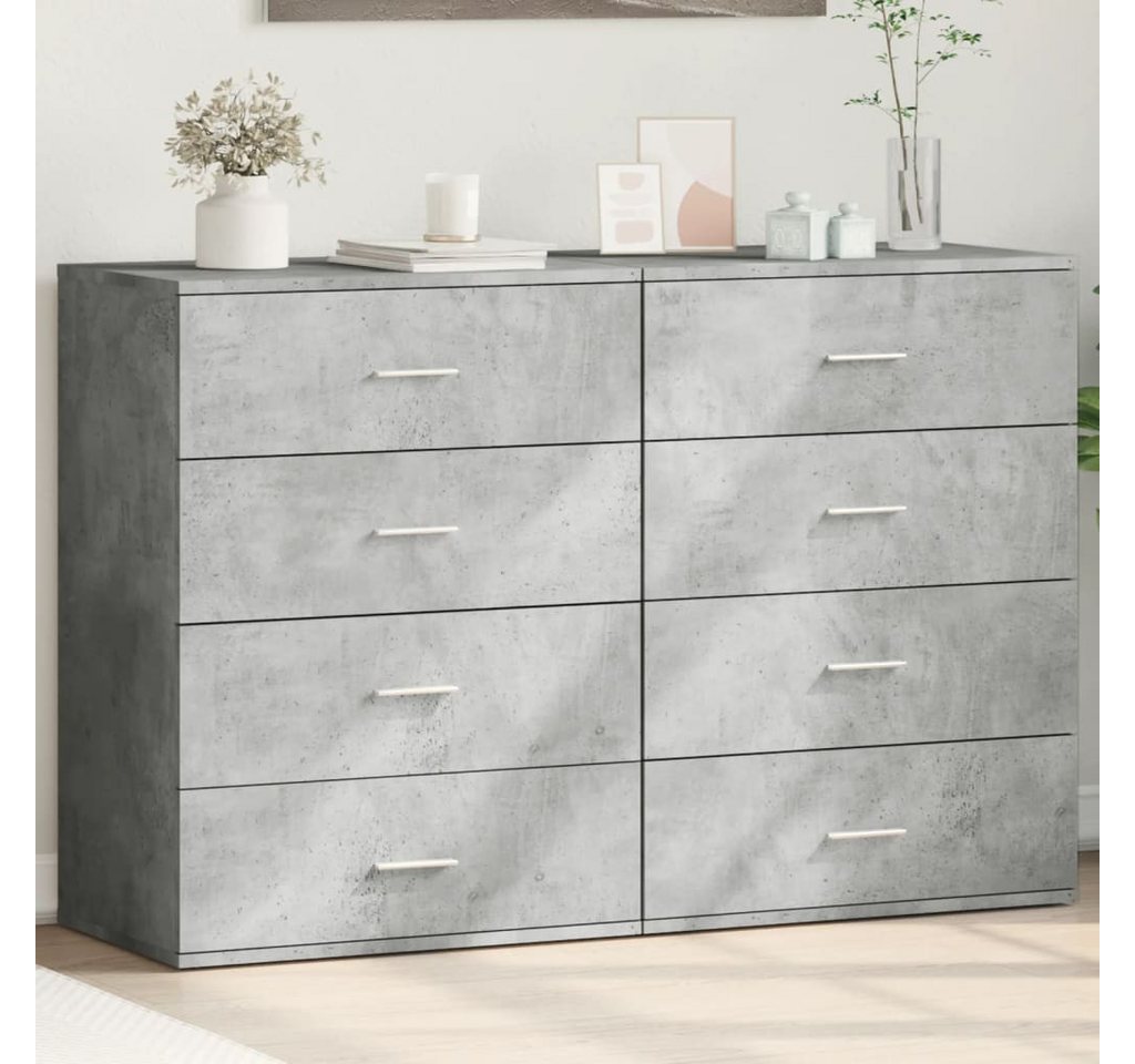 furnicato Sideboard Sideboards 2 Stk. Grau Sonoma 60x39x80 cm Holzwerkstoff (1 St) von furnicato