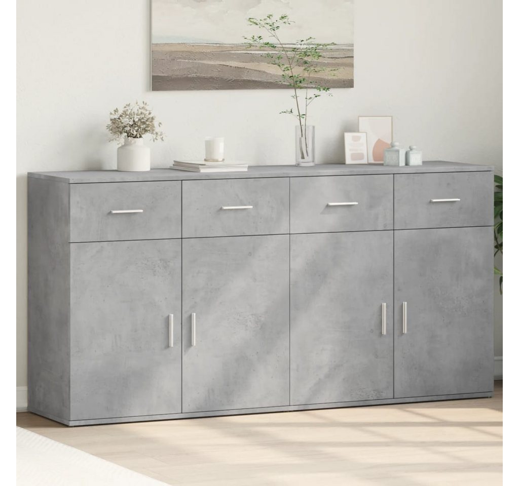 furnicato Sideboard Sideboards 2 Stk. Grau Sonoma 79x38x80 cm Holzwerkstoff (1 St) von furnicato