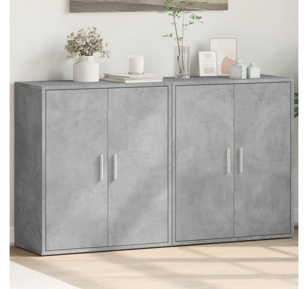 furnicato Sideboard Sideboards 2 Stk. Grau Sonoma-Eiche 60x31x70 cm Holzwerkstoff (1 St) von furnicato