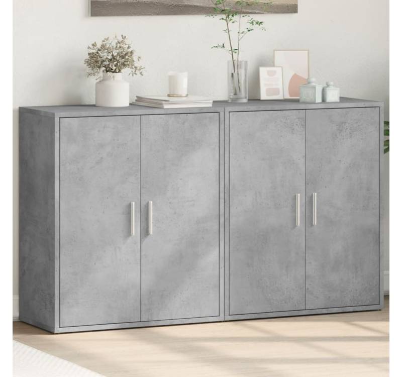 furnicato Sideboard Sideboards 2 Stk. Grau Sonoma-Eiche 60x31x70 cm Holzwerkstoff (1 St) von furnicato