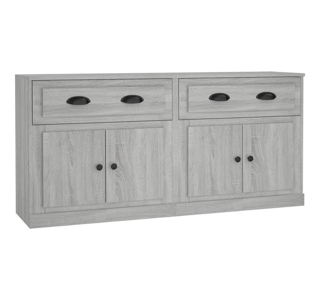 furnicato Sideboard Sideboards 2 Stk. Grau Sonoma Holzwerkstoff (1 St) von furnicato