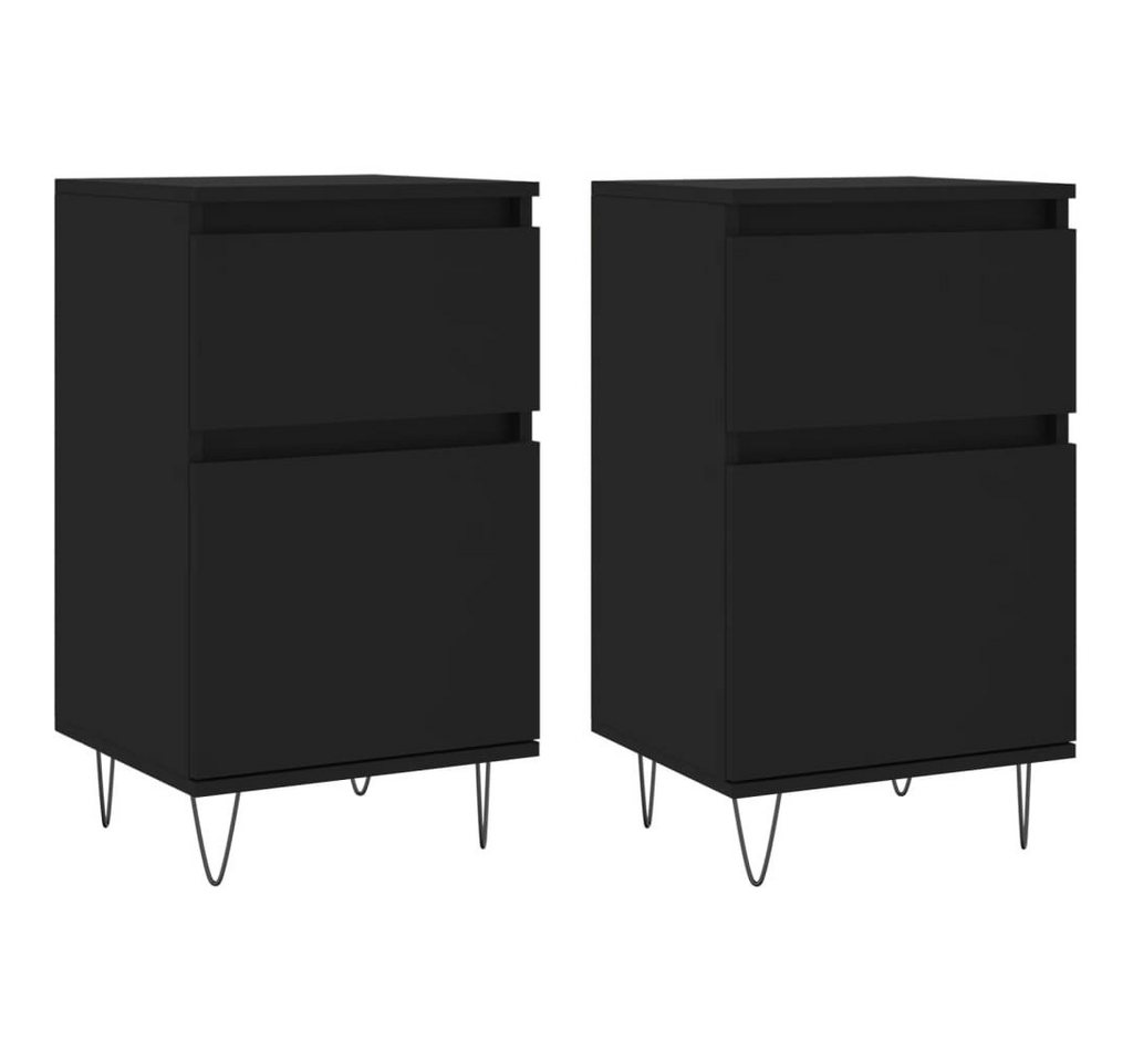 furnicato Sideboard Sideboards 2 Stk. Schwarz 40x35x70 cm Holzwerkstoff (1 St) von furnicato