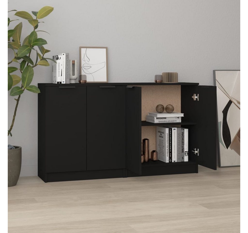 furnicato Sideboard Sideboards 2 Stk. Schwarz 60x30x70 cm Holzwerkstoff (1 St) von furnicato