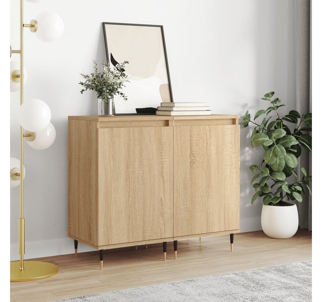 furnicato Sideboard Sideboards 2 Stk. Sonoma-Eiche 40x35x70 cm Holzwerkstoff von furnicato