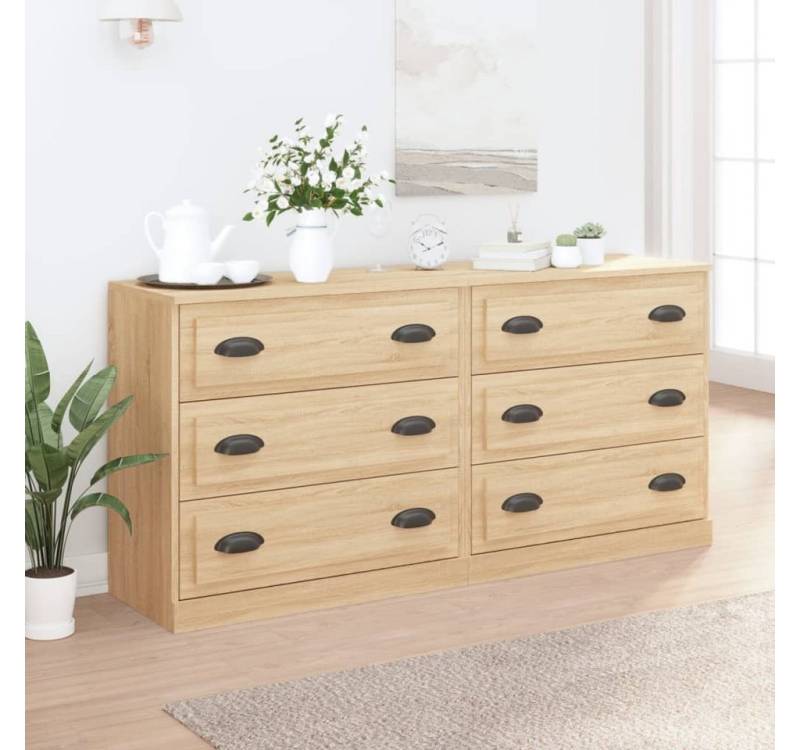 furnicato Sideboard Sideboards 2 Stk. Sonoma-Eiche Holzwerkstoff (1 St) von furnicato