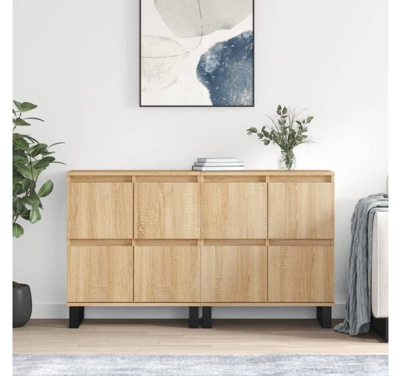 furnicato Sideboard Sideboards 2 Stk. Sonoma-Eiche Holzwerkstoff (1 St) von furnicato